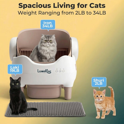 Benoklar PureCycle™ | Automatic Self-Cleaning Litter Box with Odor Sterilization