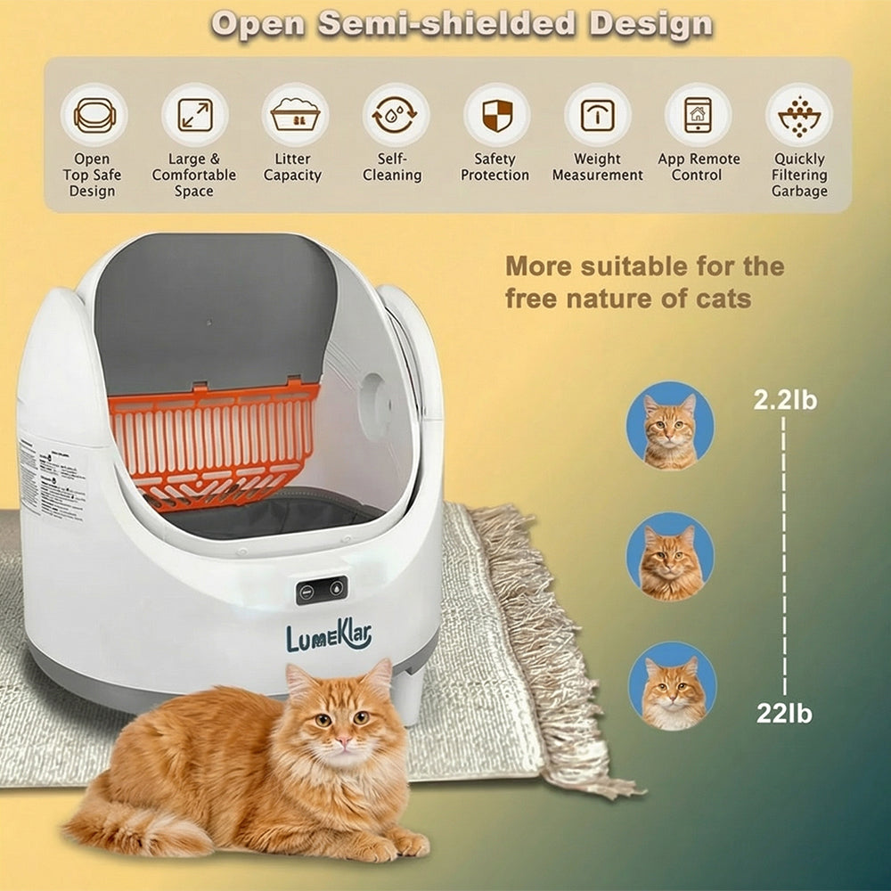 Benoklar OmniClean™ Pro | Smart Self-Cleaning Litter Box with App Control