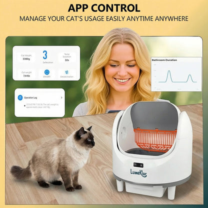 Benoklar OmniClean™ Pro | Smart Self-Cleaning Litter Box with App Control